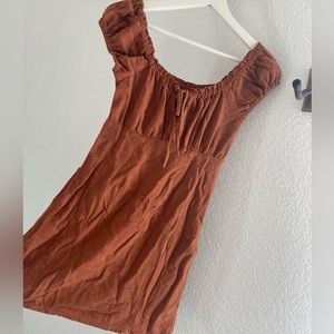 Burnt Orange Mini Dress
